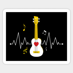 ukulele heartbeat Sticker